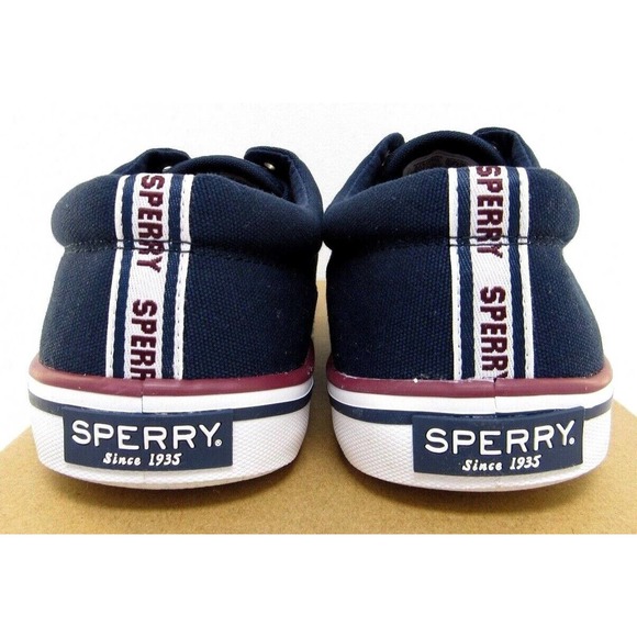 Mens Sperry Top-Sider Striper II CVO UNI Navy Blue Red Slip On Sneakers WIDE New - Picture 4 of 6